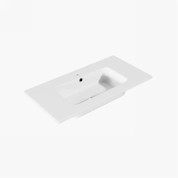 ArkiLife® Cobus ACC90-SB - Slim-Edge design vask 90,5x46,5 cm, White Sanistone
