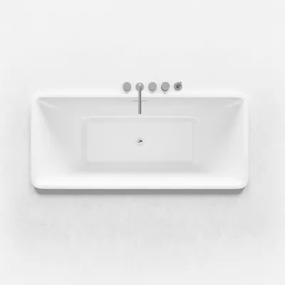 Pulcher Code 1700 - Indbygningsbadekar 170x75 cm, Glossy White