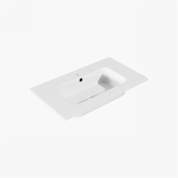 ArkiLife® Cobus ACC80-SB - Slim-Edge design vask 80,5x46,5 cm, White Sanistone
