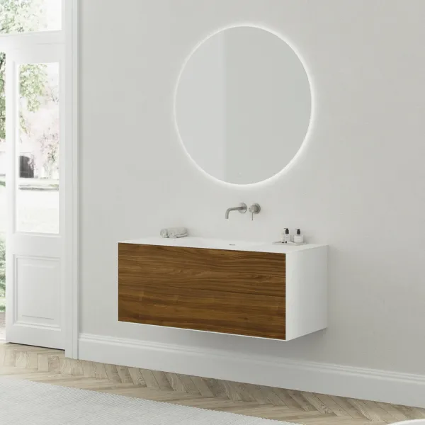 Copenhagen Chic 120 - MKII, Glacier White Corian® m/American Walnut
