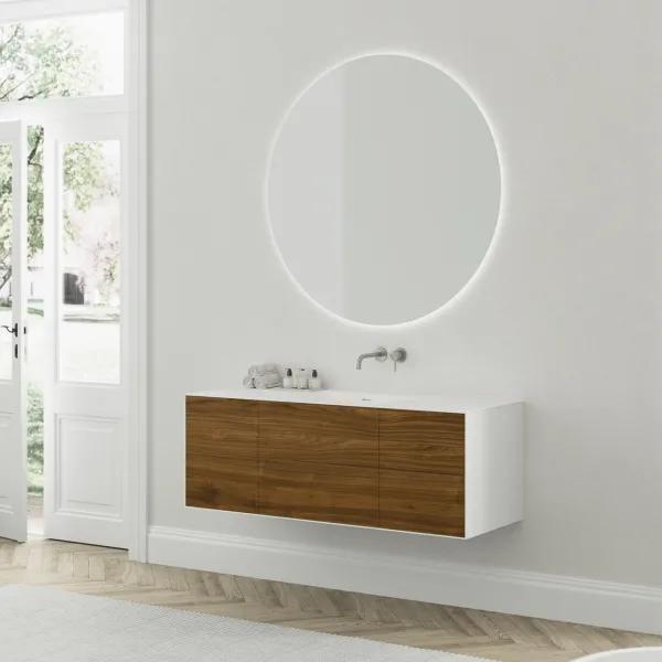 Copenhagen Chic 140 - MKII, Glacier White Corian® m/American Walnut