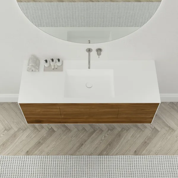 Copenhagen Chic 140 - MKII, Glacier White Corian® m/American Walnut