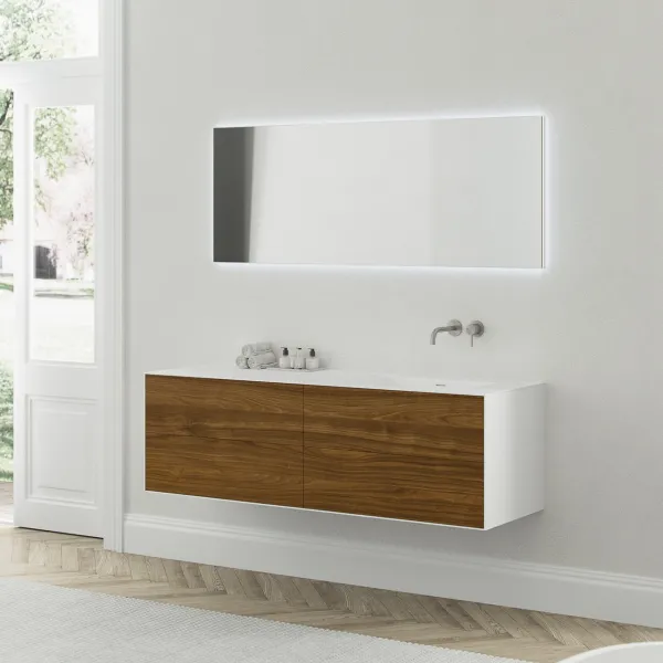 Copenhagen Chic 160R - MKII, Glacier White Corian® m/American Walnut