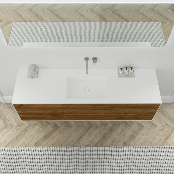 Copenhagen Chic 180 - MKII, Glacier White Corian® m/American Walnut