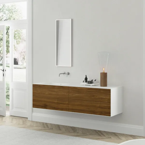 Copenhagen Chic 180L - MKII, Glacier White Corian® m/American Walnut