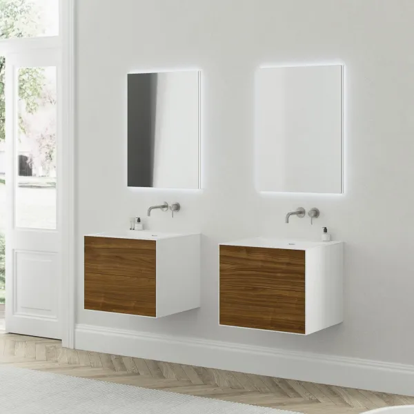 Copenhagen Chic 60 - MKII, Glacier White Corian® m/American Walnut