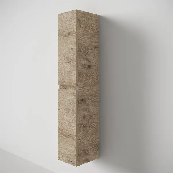 Copenhagen Front - 162x30x35 cm Højskab, Raw Wild Oak