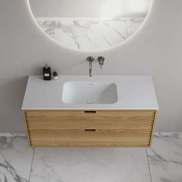 CPH Tapwork Soft 120 - MKII, Snedkermøbel i Natur Eg inkl. Mathvid SolidTec vask