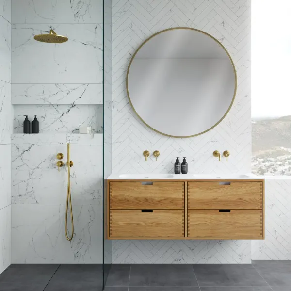 CPH Tapwork Soft 140D - MKII, Fingertappet Snedkermøbel i Natur Eg inkl. Mathvid SolidTec® Vask