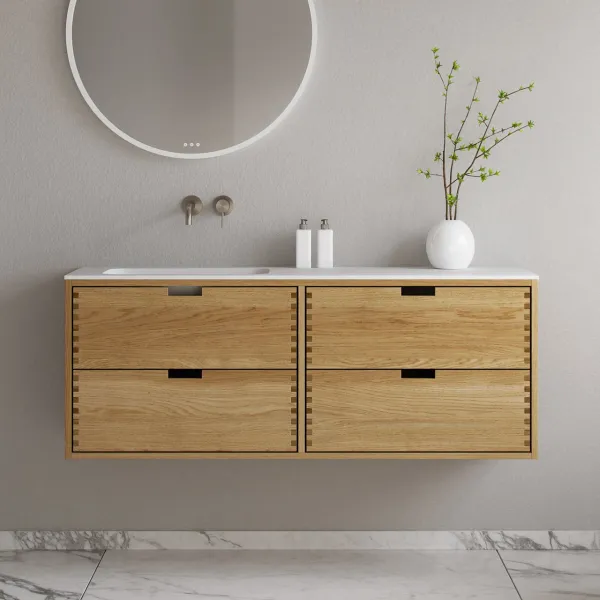 CPH Tapwork Soft 140L - MKII, Snedkermøbel i Natur Eg inkl. Mathvid SolidTec vask