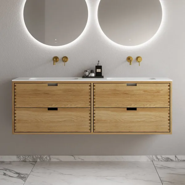 CPH Tapwork Soft 160D - MKII, Fingertappet Snedkermøbel i Natur Eg inkl. Mathvid SolidTec® Vask