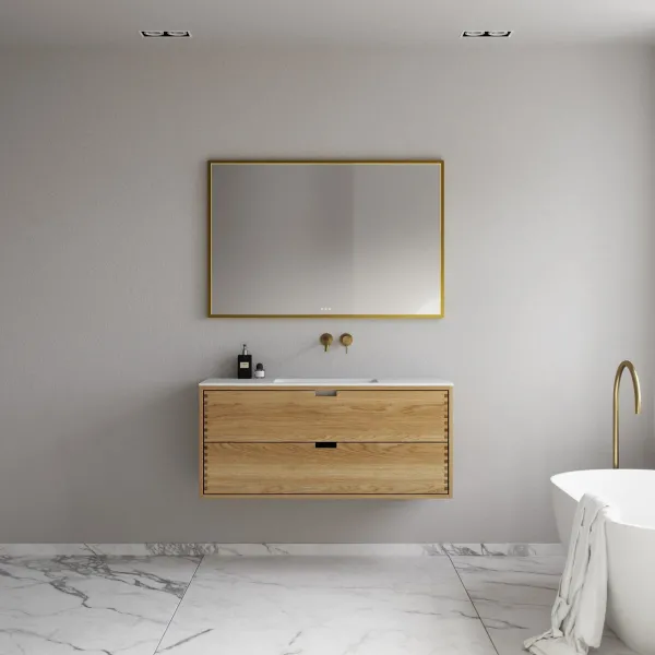 CPH Tapwork Soho 120 - MKII, Snedkermøbel i Natur Eg inkl. Mathvid SolidTec vask