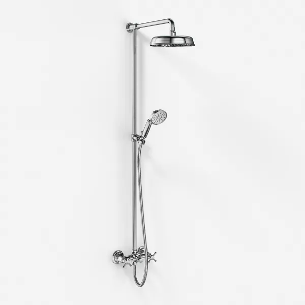 Hassel&Teudt HBR800 S01 - Dusjstangsett m/Ø21 cm. Rain DeLuxe m/EasyClean, Chrome