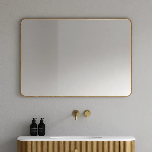 Noorwork NM7010 - 70x100 cm, Snedker Trærammespejl i olieret Egetræ