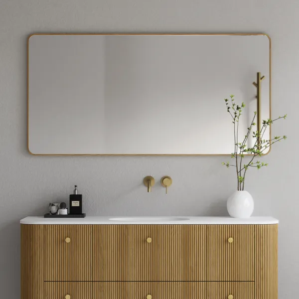 Noorwork NM7014 - 70x140 cm, Snedker Trærammespejl i olieret Egetræ
