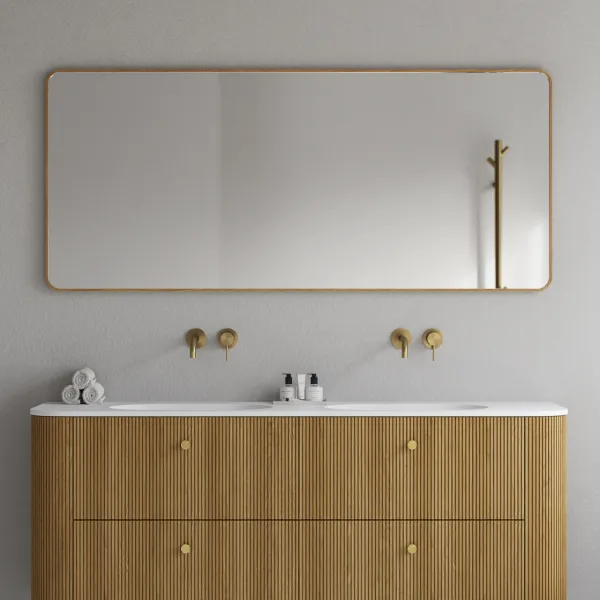 Noorwork NM7016 - 70x160 cm, Snedker Trærammespejl i olieret Egtræ