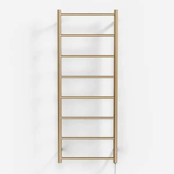 Pulcher Minimalism PM128 - El-håndklædetørrer, 50 x 128h cm, PVD Poleret Messing