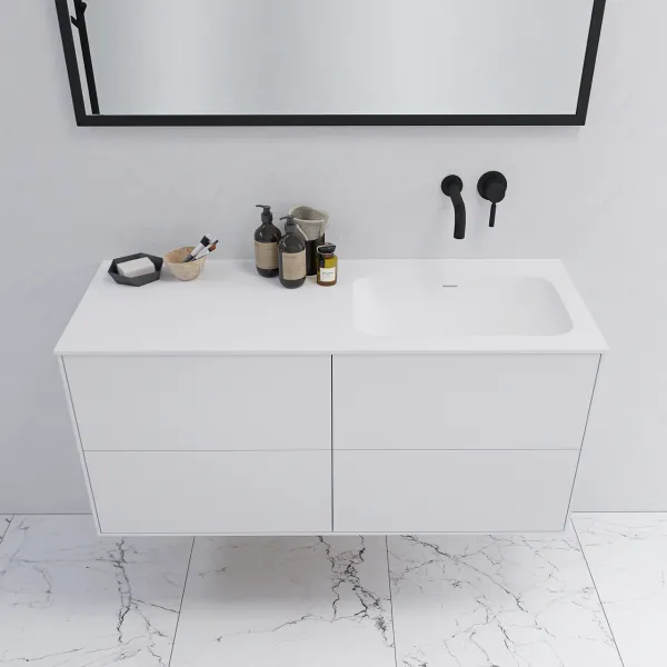 Pulcher Mood 120R Soft - Badmøbel 120x46 cm, Mathvid  m/ SolidTec® vask