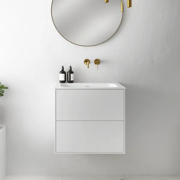 Pulcher Mood 60 Soft - Badmøbel 60x46 cm, Mathvid m/ SolidTec® vask