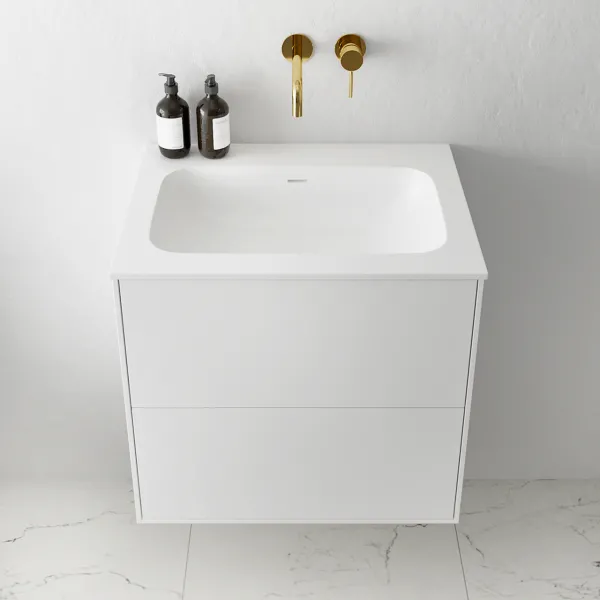Pulcher Mood 60 Soft - Badmøbel 60x46 cm, Mathvid m/ SolidTec® vask