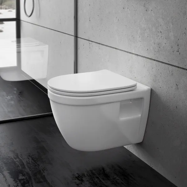 Stool AS1-18 - Toilet 52 cm, Hvid, Rimless + EasyClean Coat