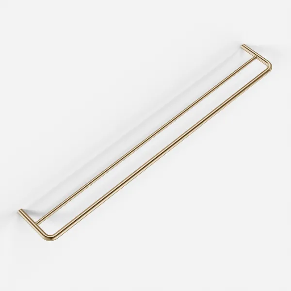 Semplice PS20-80 - Dobbelt Håndklædestang, Poleret Messing Natur