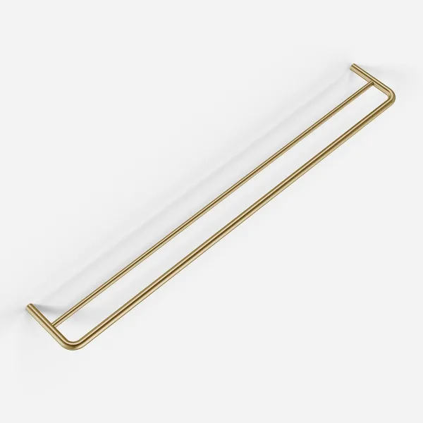 Semplice PS20-80 - Dobbelt Håndklædestang, PVD Børstet Messing