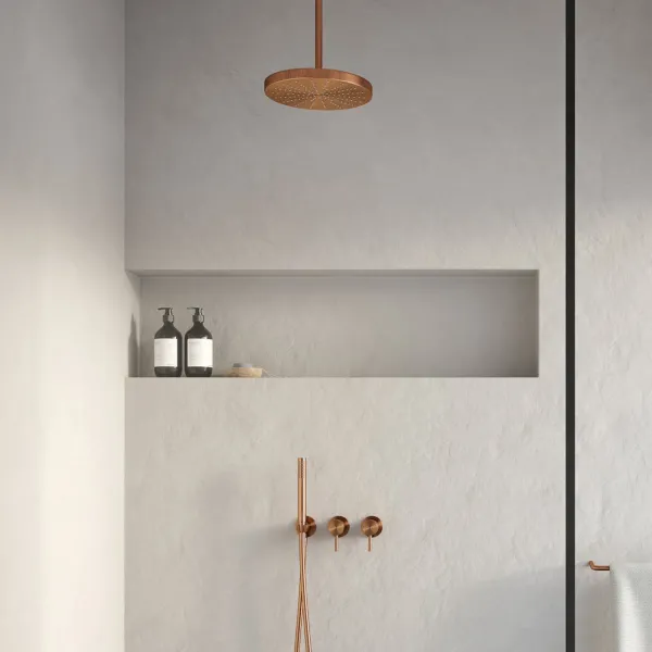 Semplice SBR801 S04 - XXL Rain DeLux Ø28 cm, Loft, PVD Børstet Kobber