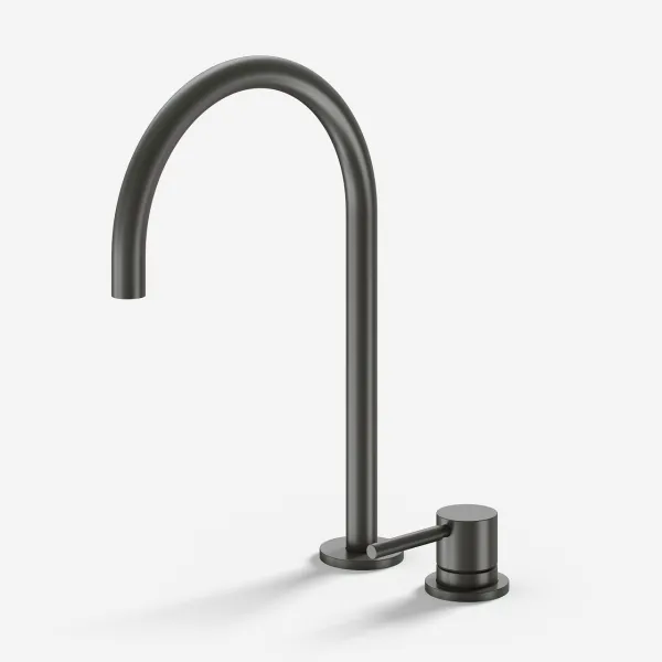 Semplice SHV405 S03 - Køkkenblander med svingtud, PVD Matt Gun Metal