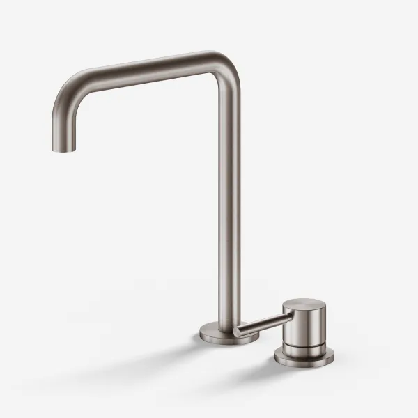 Semplice SHV405 S04 - Køkkenblander med svingtud, PVD Børstet Stål