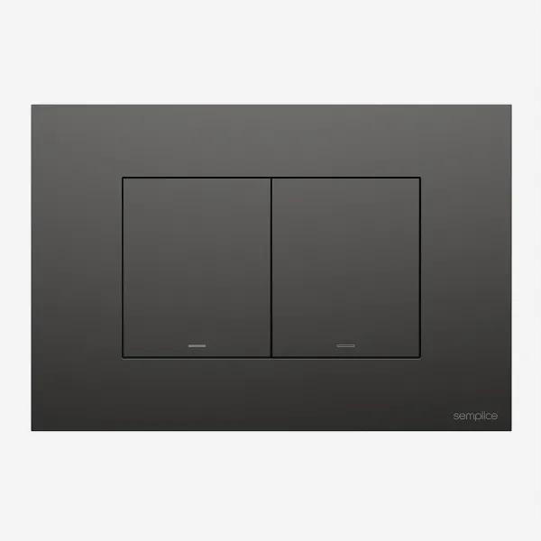 Semplice SX-K2 - DuoLux Skylleplade til dobbelt skyl, PVD Matt Gun Metal