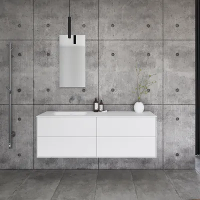 Pulcher Mood 160L Soft - Badmøbel 160x46 cm, Mathvid m/ SolidTec® vask