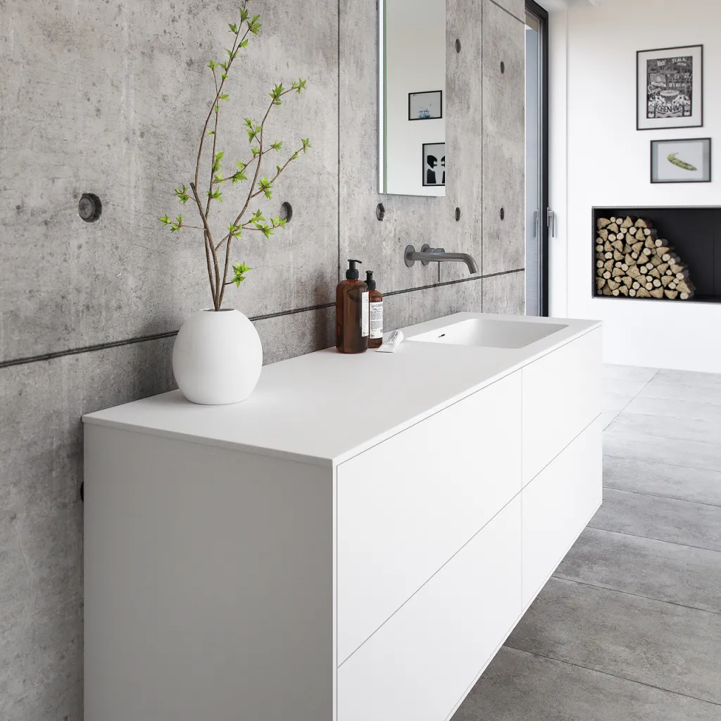 Pulcher Mood 160R Soho - Badmøbel 160x46 cm, Mathvid m/ SolidTec® vask
