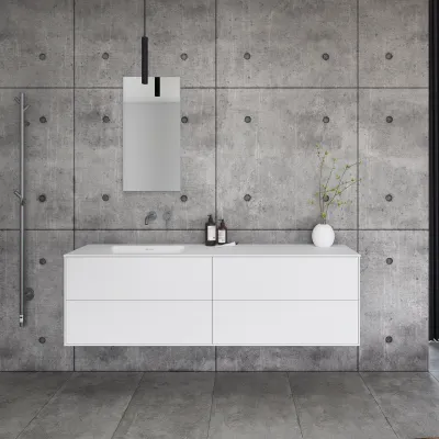 Pulcher Mood 180L Soho - Badmøbel 180x46 cm, Mathvid m/ SolidTec® vask