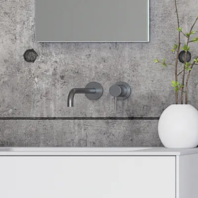 Semplice SHV502 - 1-grebs Håndvask armatur, 22 cm. tud, PVD Børstet Stål