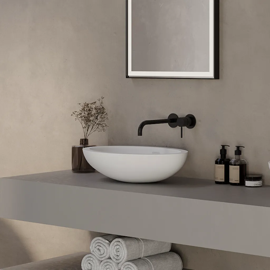 Semplice SHV502 - 1-grebs Håndvask armatur, 22 cm. tud, Matsort