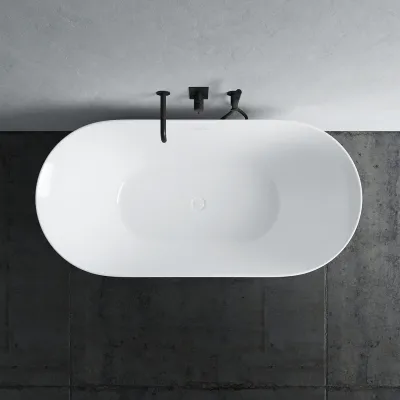 Coco 150 - Badekar 150x72 cm, Slim-Design, Glossy White