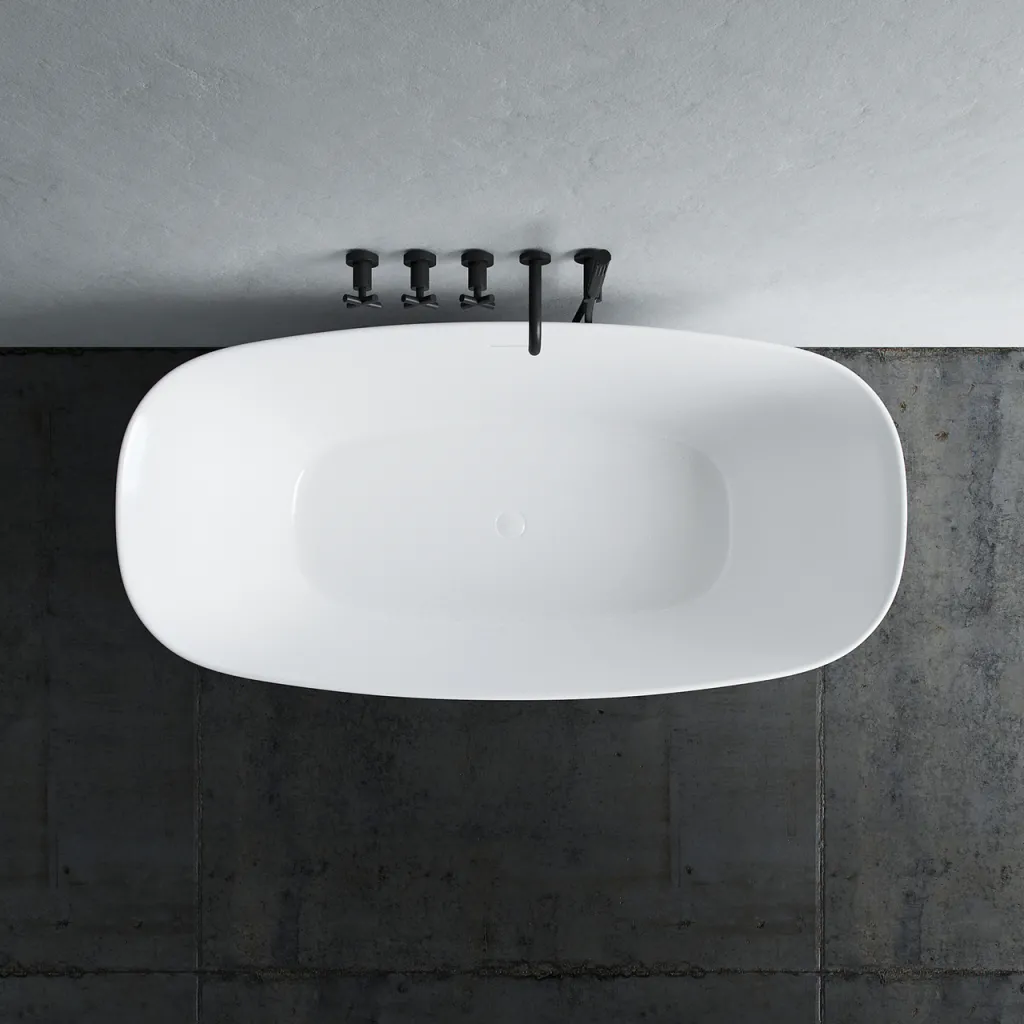 Chic 150 - 150x72 cm Badekar, Slim-Design, Glossy White