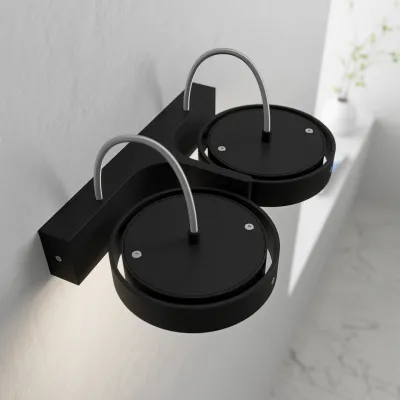 Big A02 - - Dobb. LED væglampe med kip, Matsort