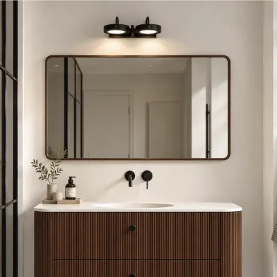 Big A02 - - Dobb. LED væglampe med kip, Matsort