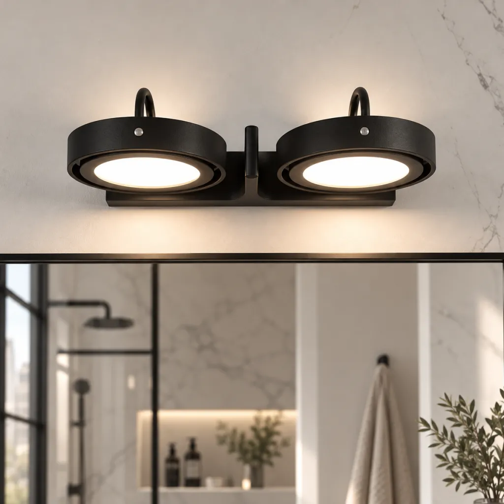 Big A02 - - Dobb. LED væglampe med kip, Matsort