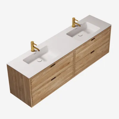 CPH Tapwork Soho 180D - Snedkermøbel i Natur Eg inkl. Mathvid SolidTec vask