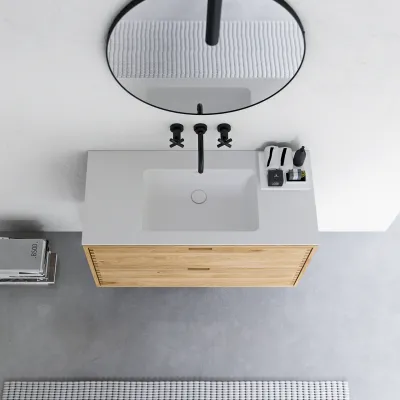 CPH Tapwork Soho 100 - Snedkermøbel i Natur Eg inkl. Mathvid SolidTec vask