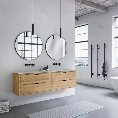 CPH Tapwork Soft 180D - Snedkermøbel i Natur Eg inkl. Mathvid SolidTec vask