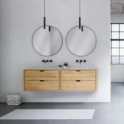 CPH Tapwork Soft 180D - Snedkermøbel i Natur Eg inkl. Mathvid SolidTec vask