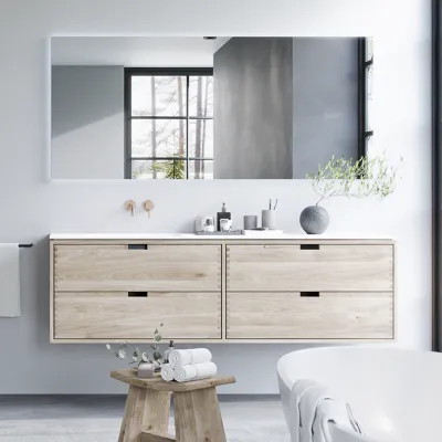 CPH Tapwork Soft 180L - Snedkermøbel i Natur Eg inkl. Mathvid SolidTec vask