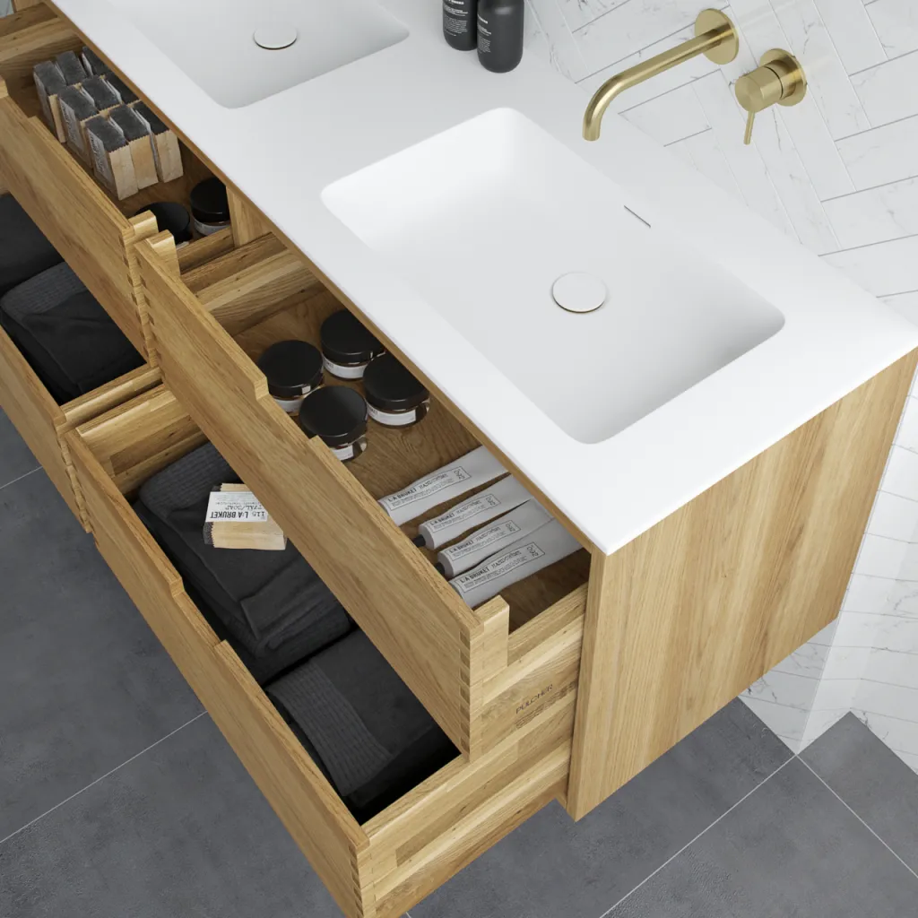 CPH Tapwork Soho 180R - MKII, Fingertappet Snedkermøbel i Natur Eg inkl. Mathvid SolidTec® Vask