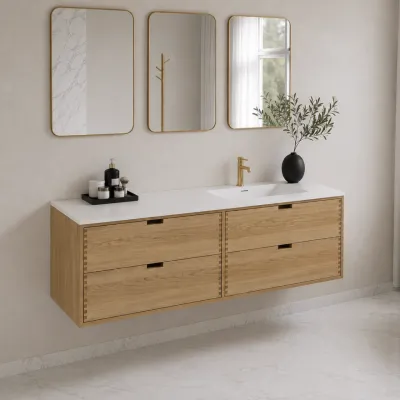 CPH Tapwork Soho 180R - MKII, Fingertappet Snedkermøbel i Natur Eg inkl. Mathvid SolidTec® Vask