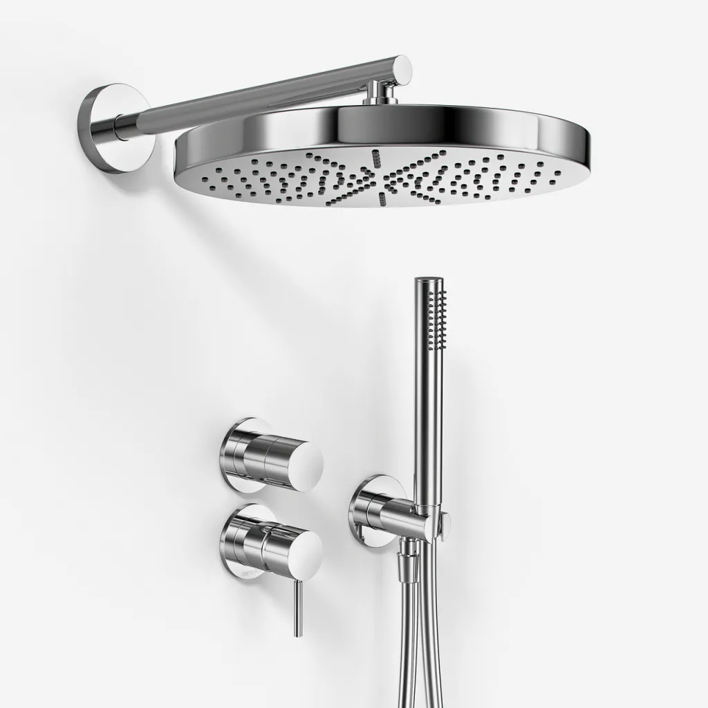 Semplice SBR901 S02 - Brusesæt Ø28 cm, Væg, Krom