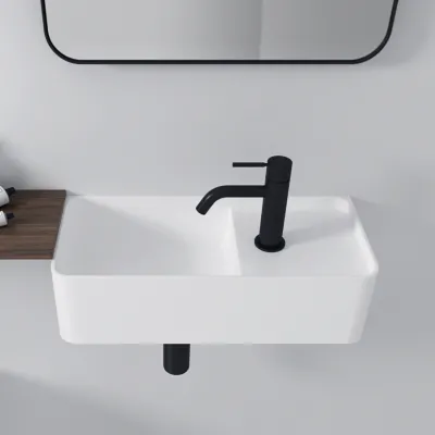 Coco 4L - 50x22,5 Vask til venstre, Mathvid SolidTec®